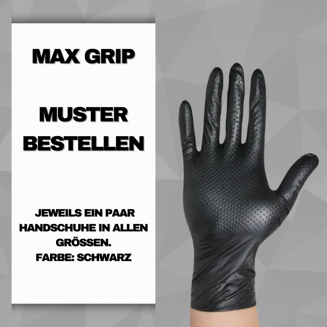 MUSTER Max Grip Schwarz , (S, M, L, XL)